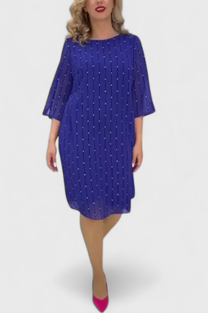 Polly | Κομψό φόρεμα από σιφόν με κλασική εφαρμογή και αέρινο ντραπέ