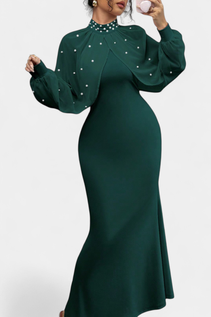 Atenea | Vestido Halter de Malla con Mostacillas