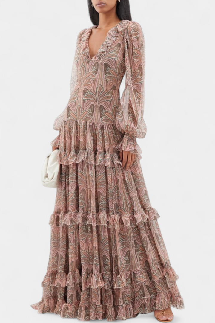 Ayla | Vintage Φόρεμα Μάξι με Στάμπα Paisley