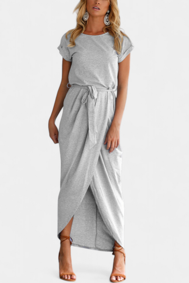 Clarissa Vestido Midi Envolvente | Abertura Lateral