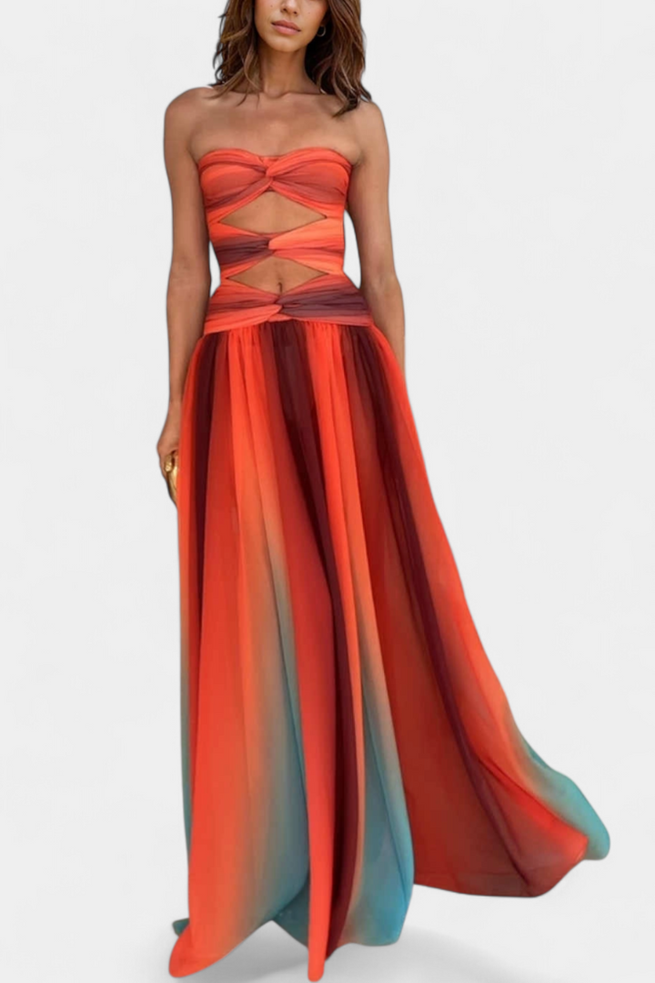Maisie Vestido Maxi Sin Tirantes | Corte A-Line