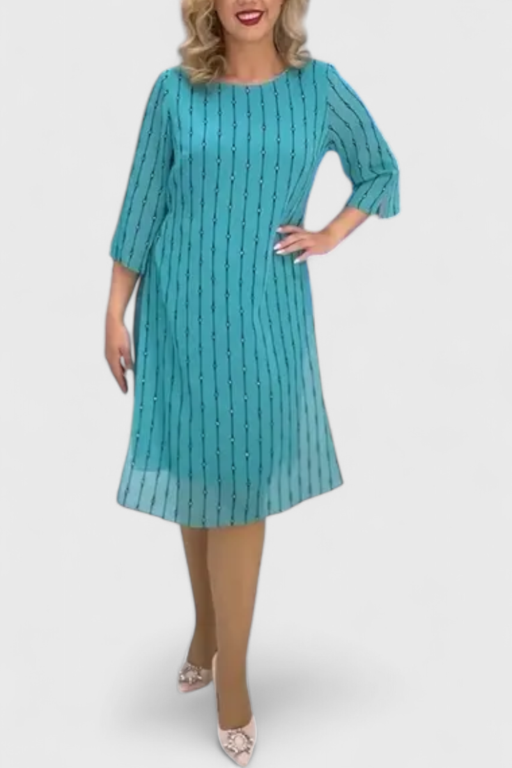 Polly | Κομψό φόρεμα από σιφόν με κλασική εφαρμογή και αέρινο ντραπέ