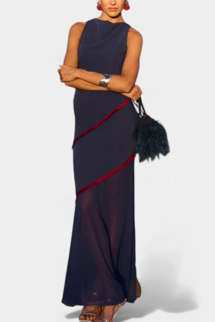 Φόρεμα Orfila Bodycon Midi | Σιφόν και κρόσσια σε αντίθεση