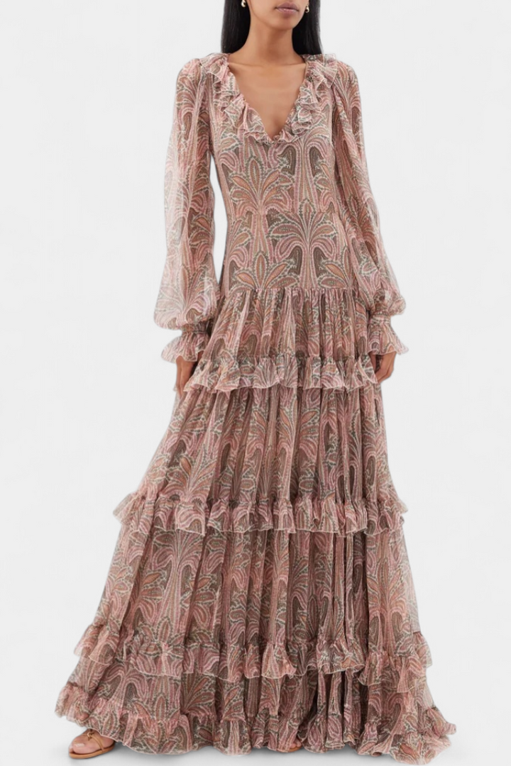 Ayla | Vintage Φόρεμα Μάξι με Στάμπα Paisley