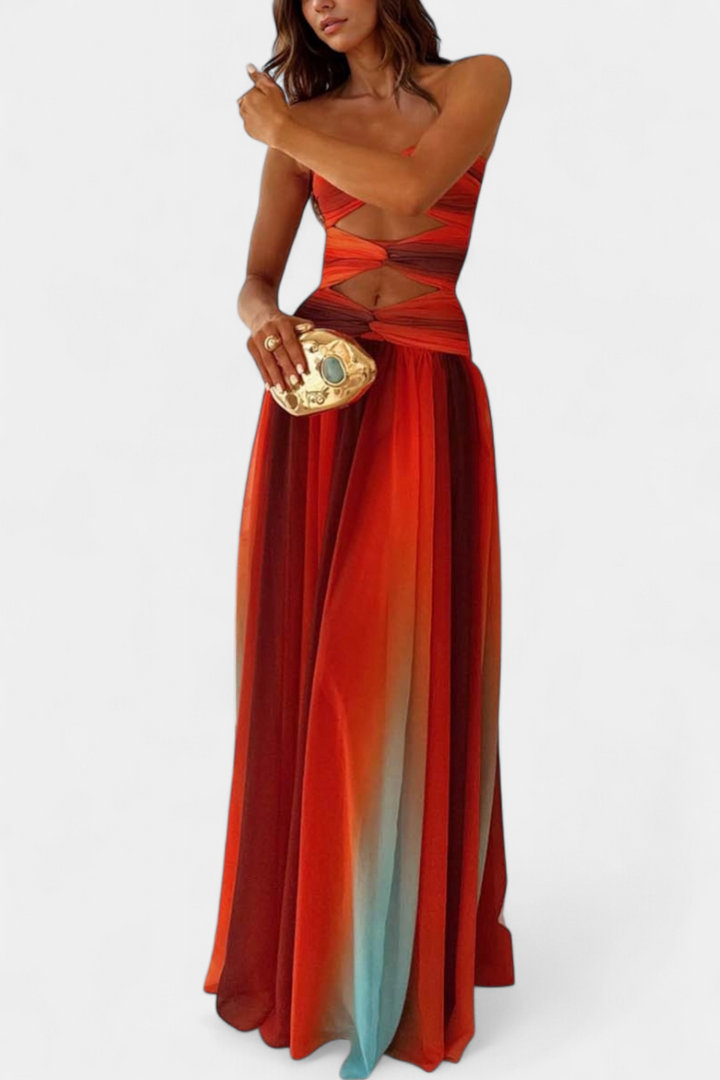 Maisie Vestido Maxi Sin Tirantes | Corte A-Line