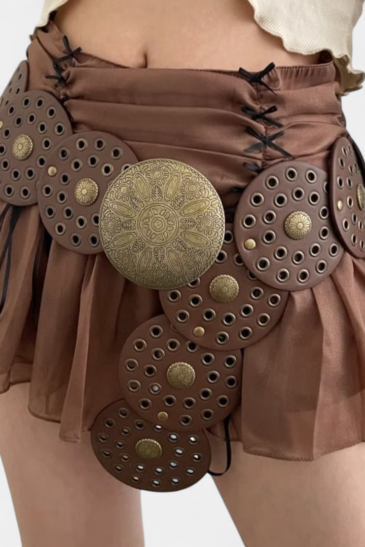 Ζώνη Alicia Vintage Cowboy με διακοσμητική κυκλική αγκράφα
