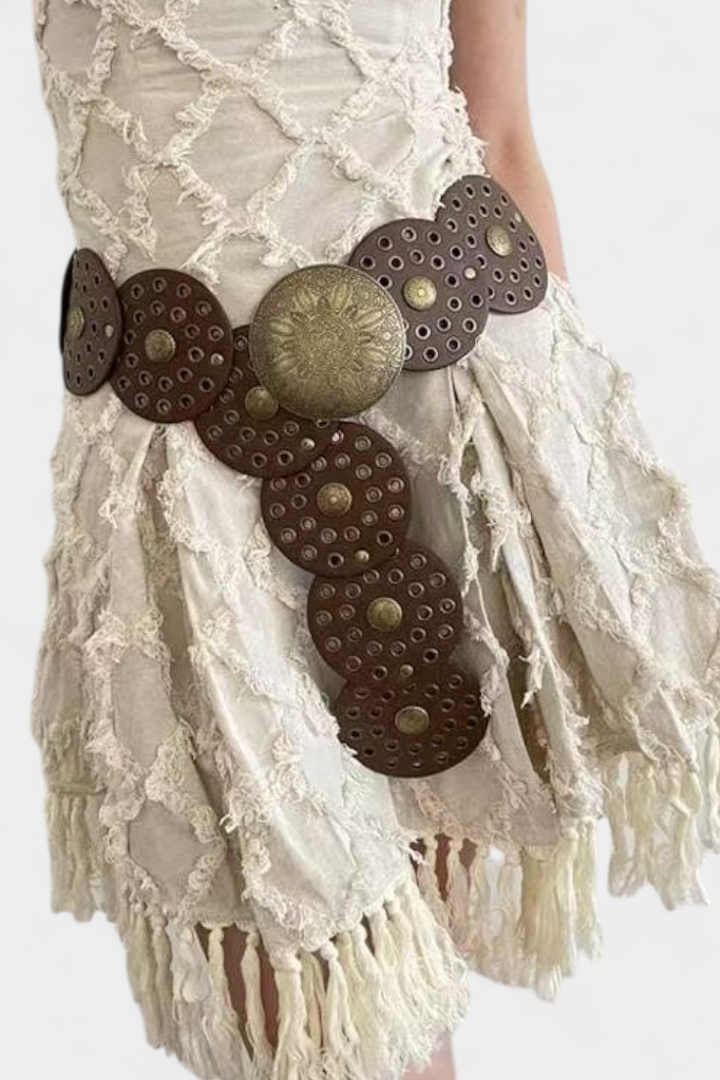 Ζώνη Alicia Vintage Cowboy με διακοσμητική κυκλική αγκράφα