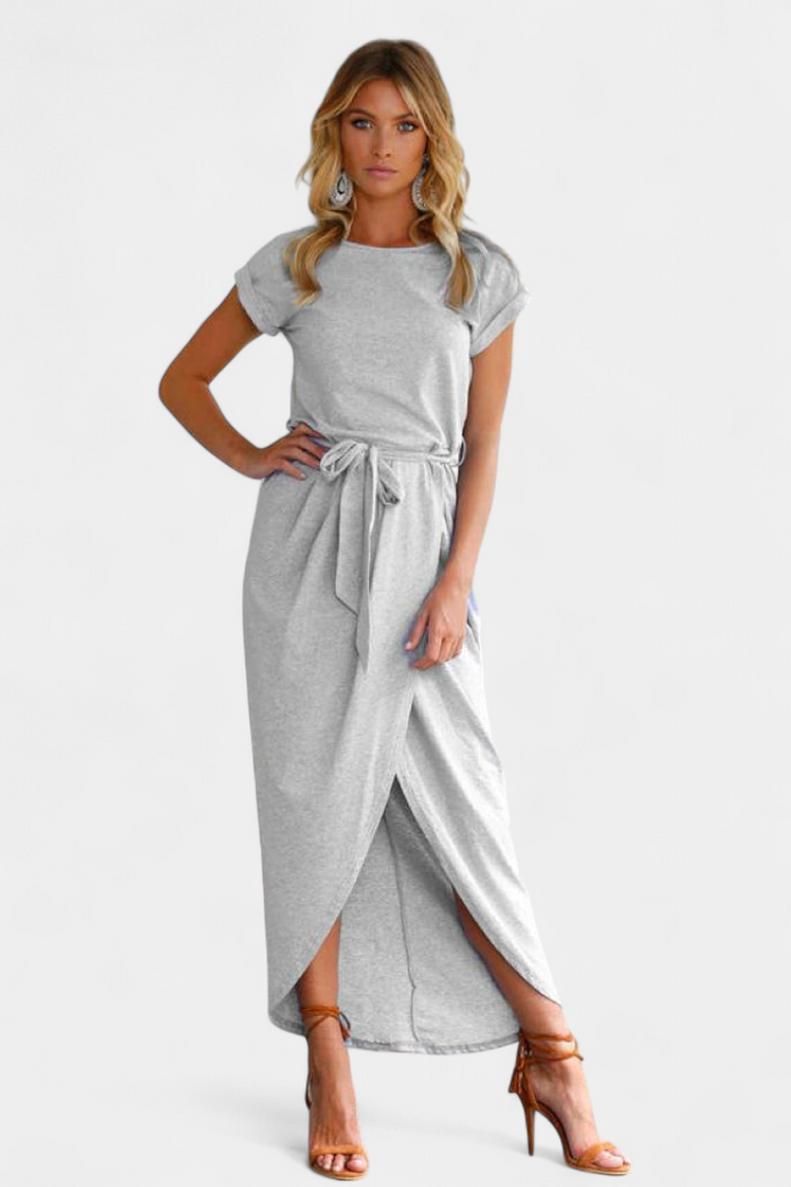 Clarissa Vestido Midi Envolvente | Abertura Lateral