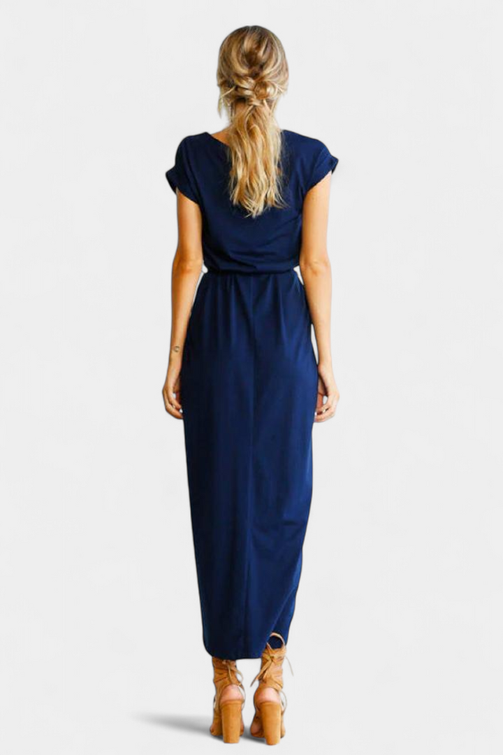 Clarissa Vestido Midi Envolvente | Abertura Lateral